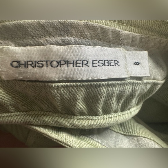 Christopher Esber Light Green Women Jeans - Picture 3 of 7
